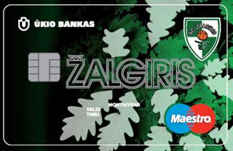 Dovana ŪKIO BANKO KLUBO nariams – Maestro Žalgiris mokėjimo kortelė!
